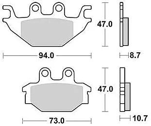 TRW bremsbelag mcb 760 brake pads sinter mcb 760 si