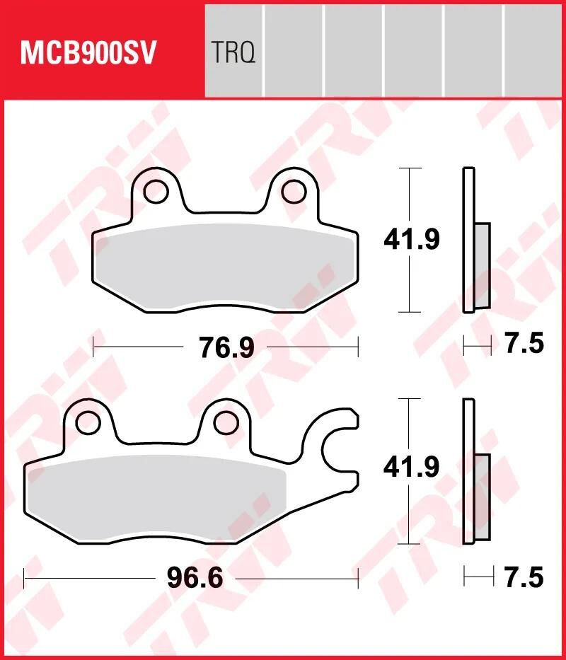 TRW bremsbelag mcb 900 brake pads sinter mcb 900sv