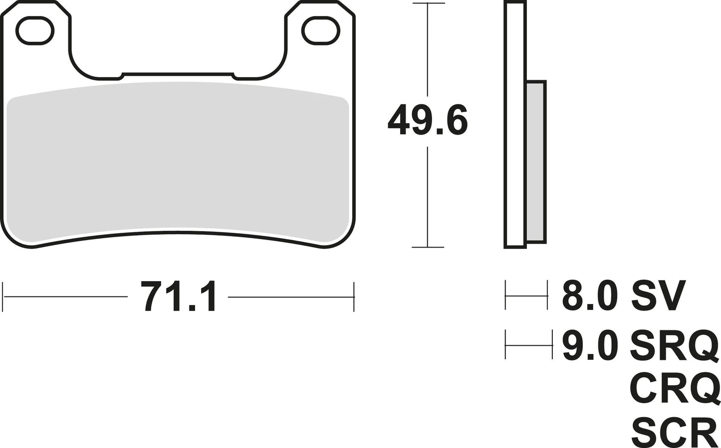 TRW bremsbelag mcb 752 brake pads sinter mcb 752 trq