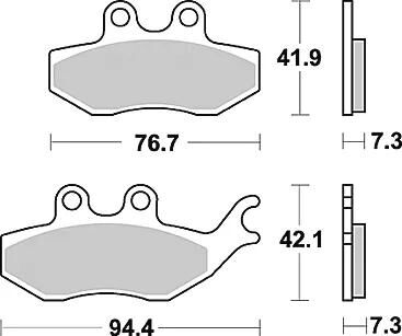 TRW bremsbelag mcb 796 brake pads organ. mcb 796