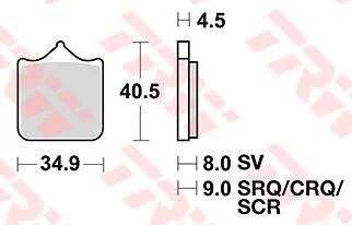TRW bremsbelag mcb 829 brake pads carbon mcb 829 crq