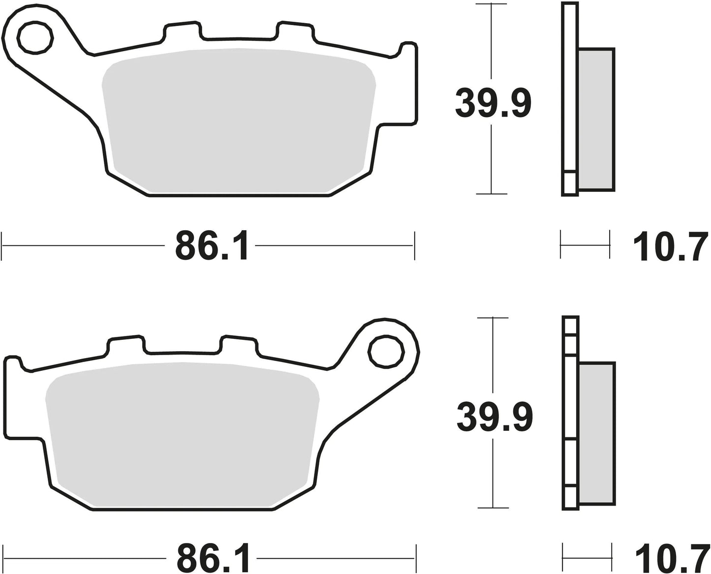 TRW bremsbelag mcb 585 brake pads sinter mcb585srm