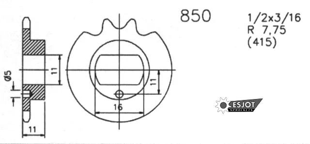 ESJOT antriebsritzel 0850 sprocket 415 13z standard