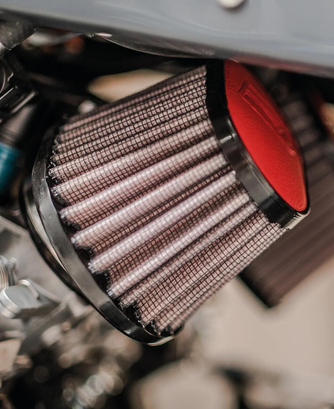 DNA sportluftfilter leather top sport air filter 100 x 75mm brown