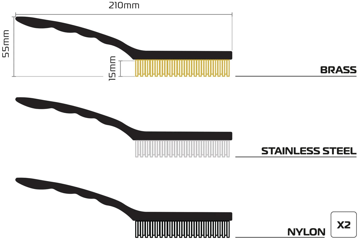 OXFORD bürsten-set wire brush wire brush set ox340