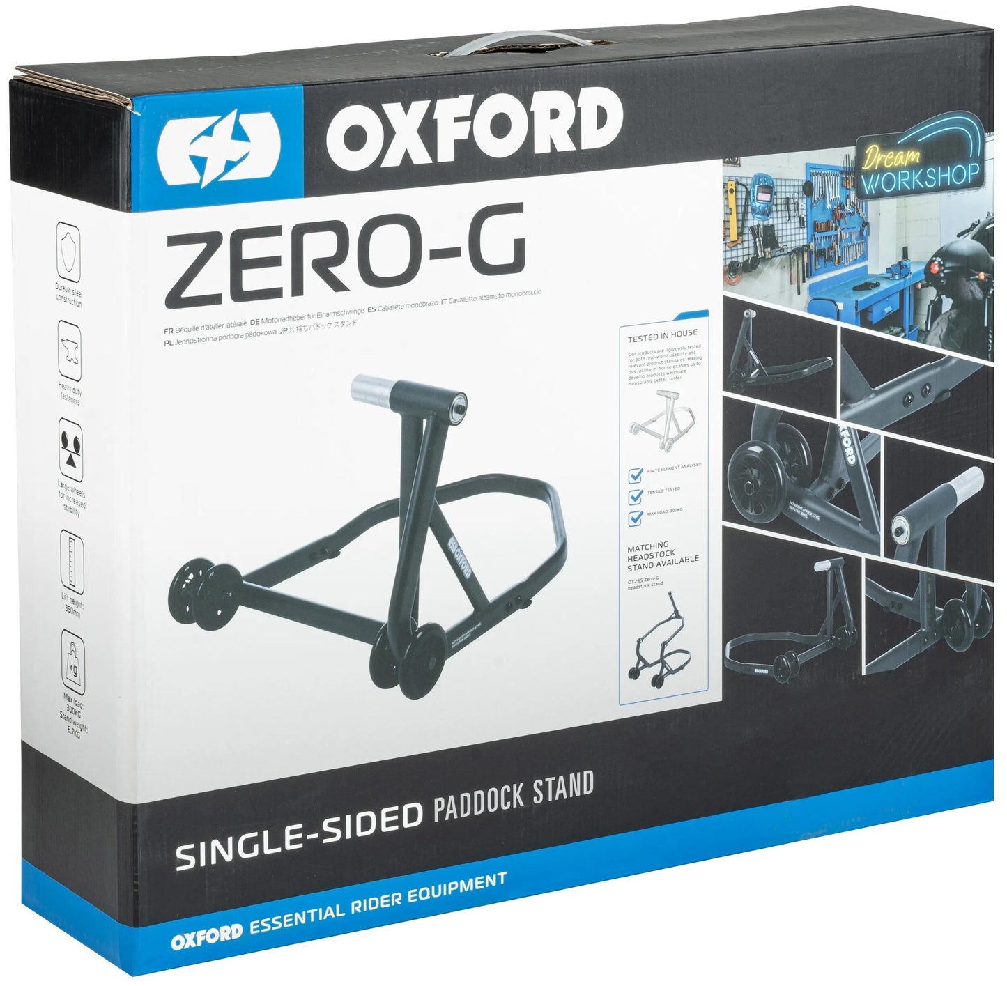 OXFORD montageständer zero-g-single sided stand assembly test. zer black on one side