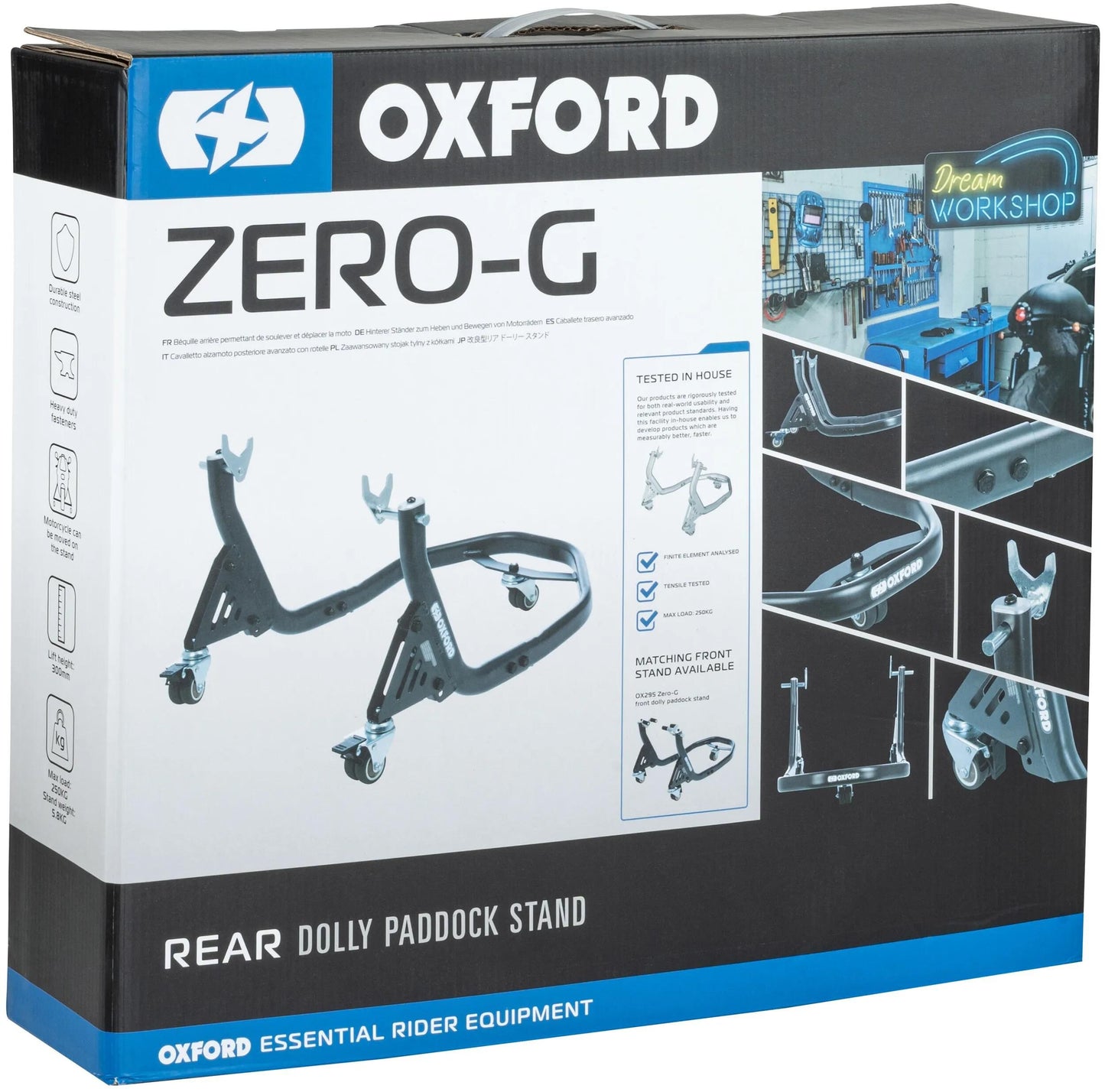 OXFORD montageständer zero-g-dolly assembly test. zer back black