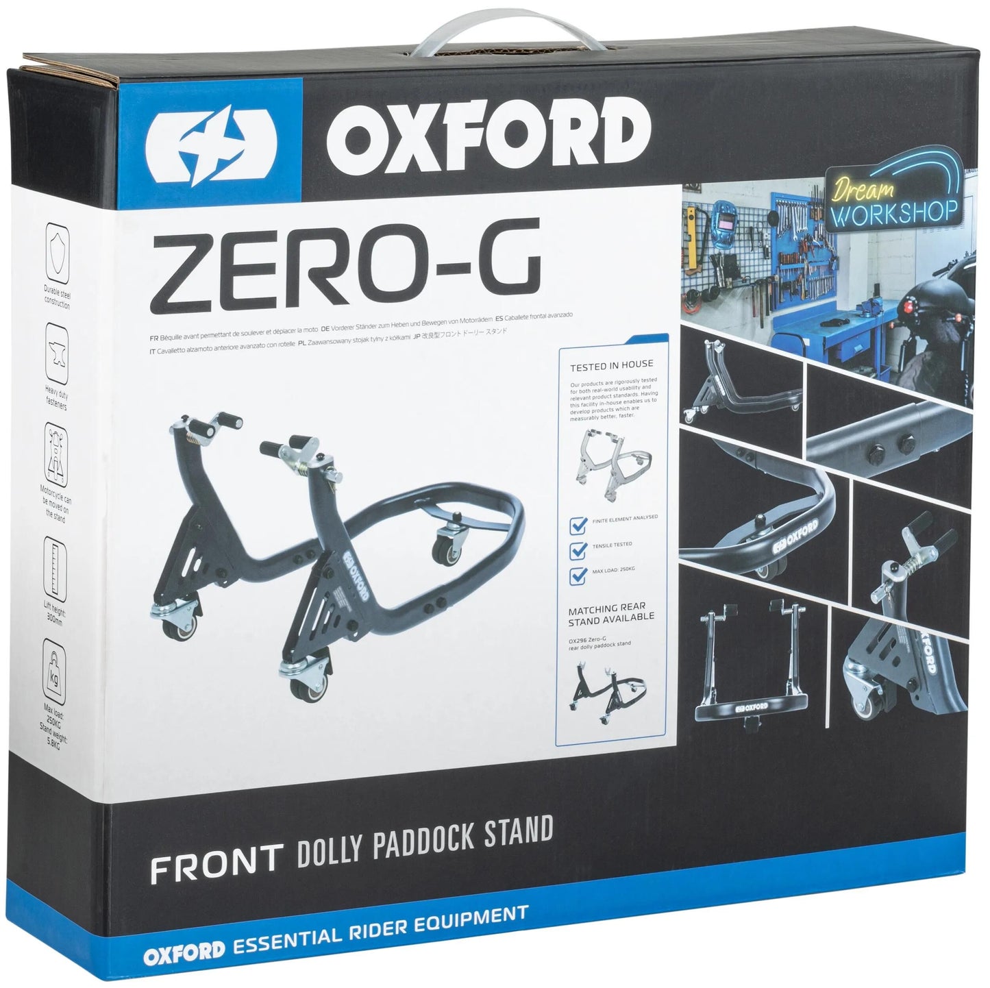 OXFORD montageständer zero-g-dolly assembly test. zer front black