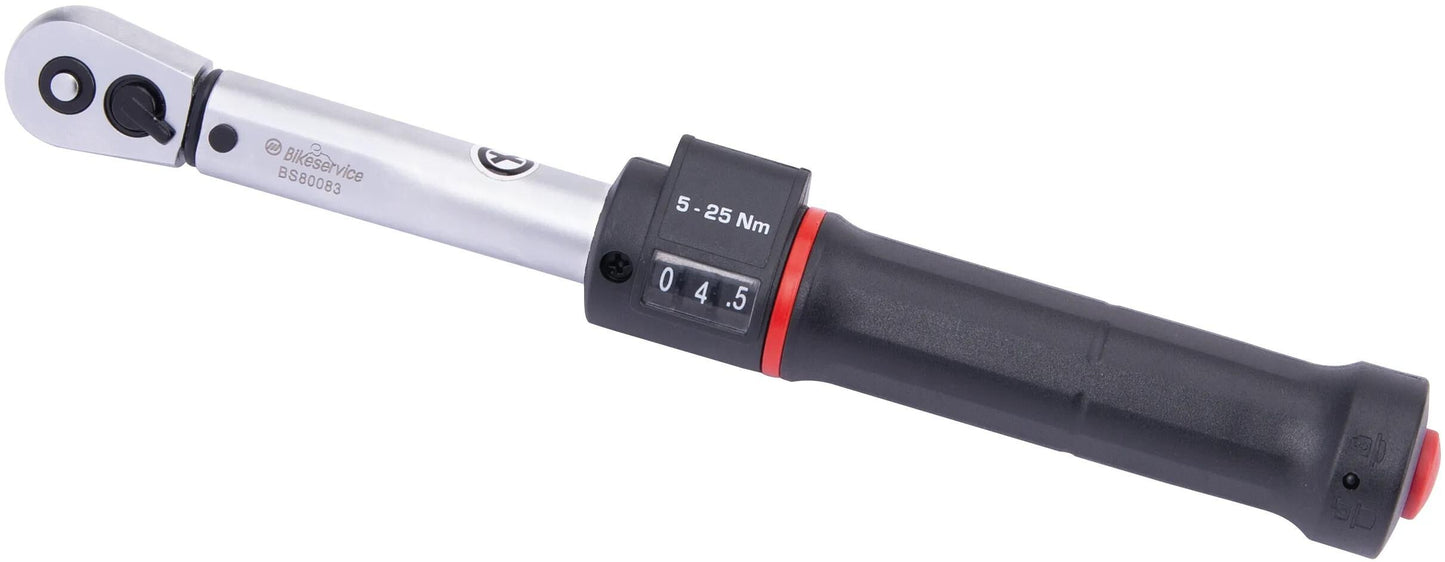 Bikeservice drehmomentschlüssel torque wrench 1 4 5-25nm rotation