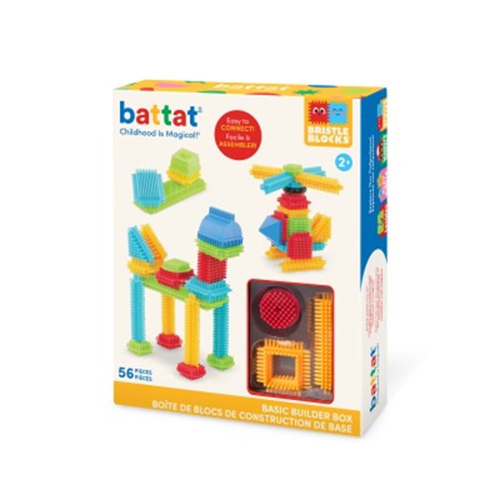 Bristle Blocks box met 56 stuks