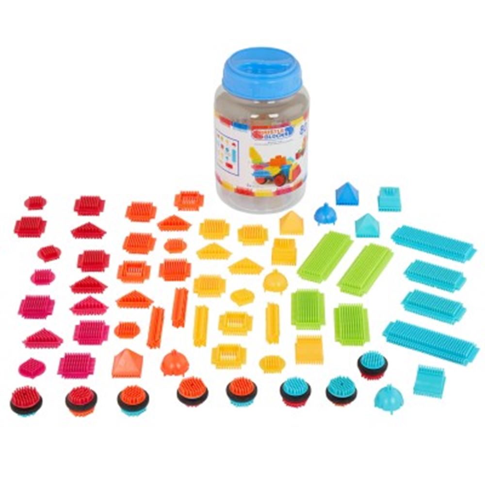 Bristle Blocks in pot 80 stuks
