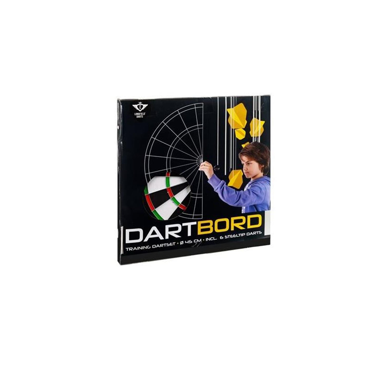 Longfield Dartbord 2,5 cm met 6 darts