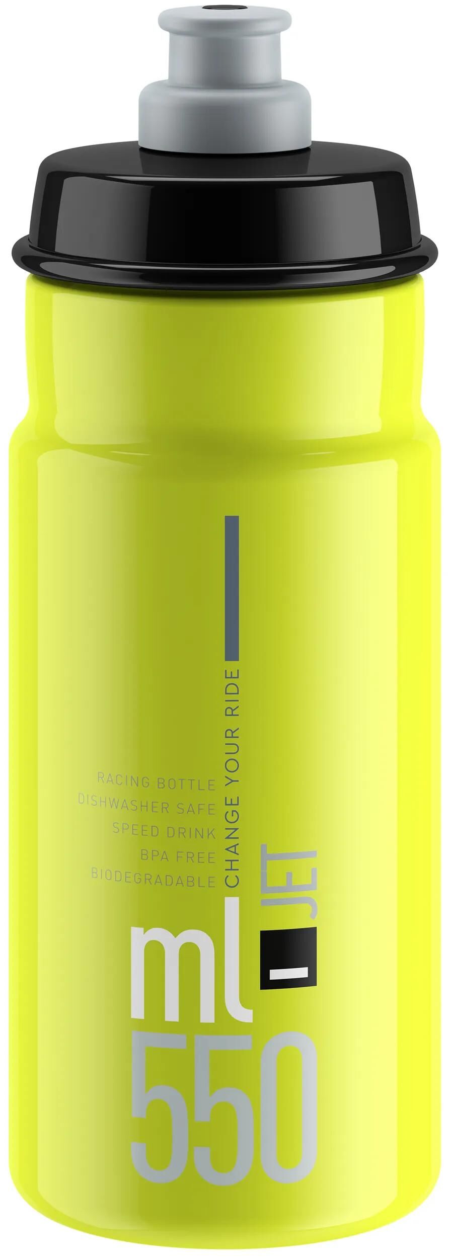 ELITE trinkflasche jet plus bottle jet plus 550ml yellow black