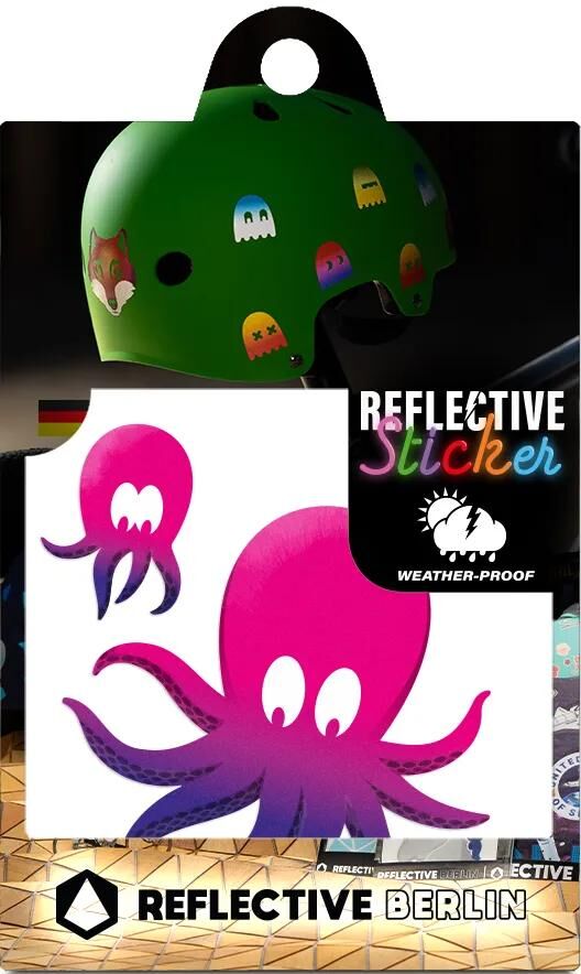 REFLECTIVE BERLIN reflexaufkleber decals refl.sticker refl.berlin octopus neptun