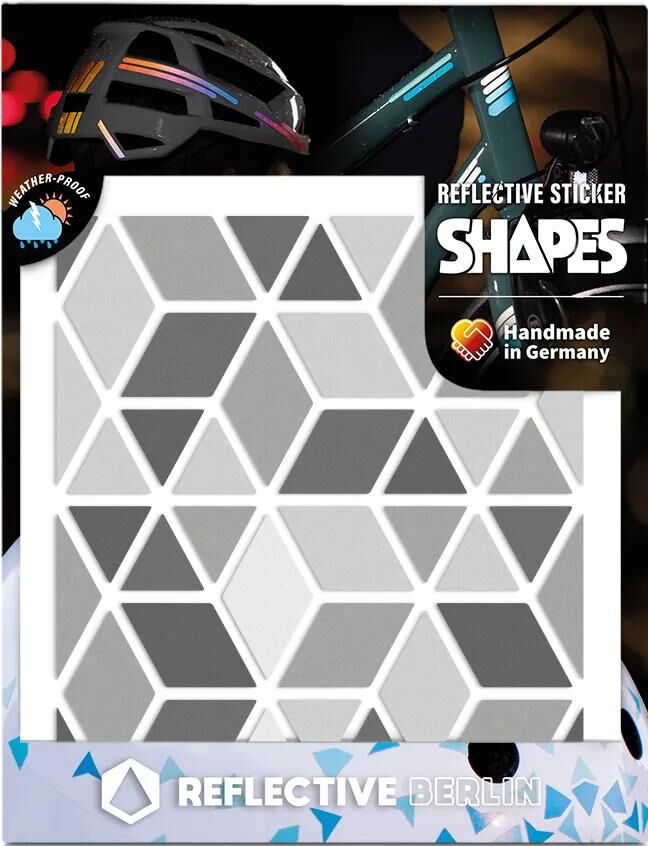 REFLECTIVE BERLIN reflexaufkleber shapes refl.sticker refl.berlin diamonds grey