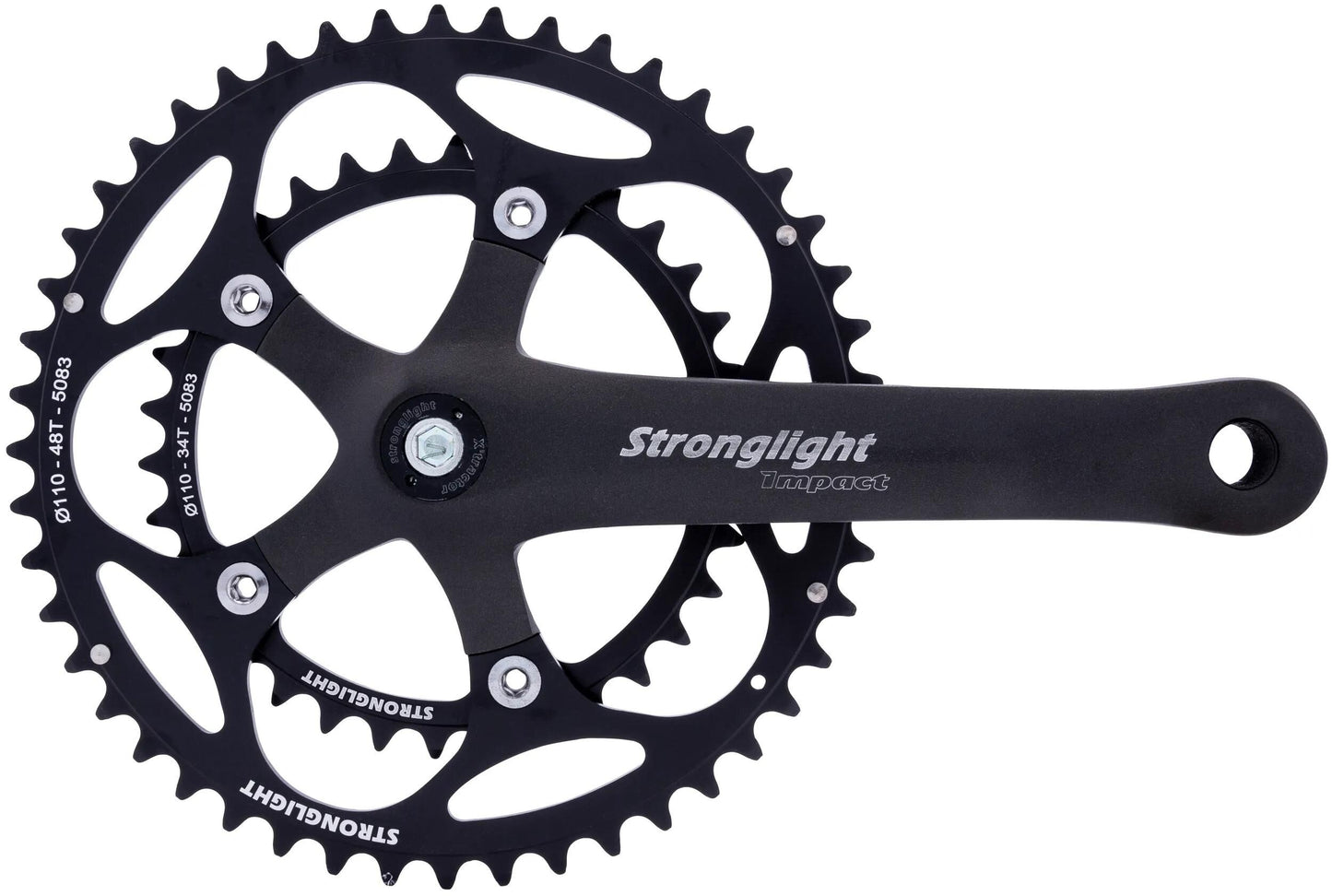 STRONGLIGHT kettenradgarnitur impact compact crankset strongl.impact compact 34 48t 170mm