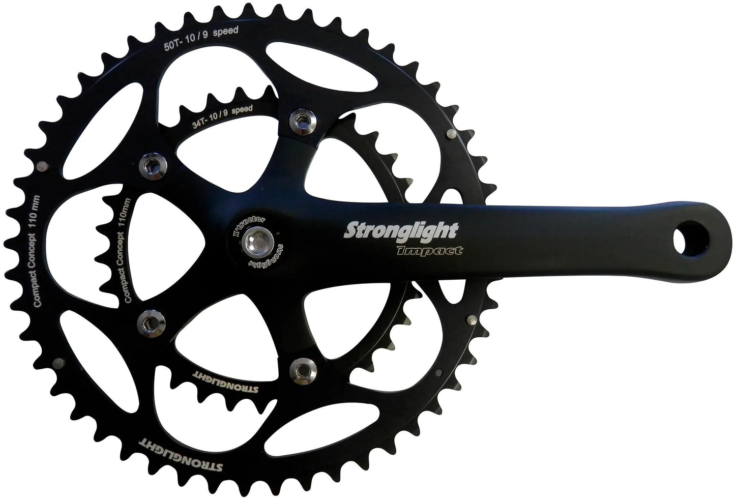 STRONGLIGHT kettenradgarnitur impact compact crankset strongl.impact compact 34 50t 175mm