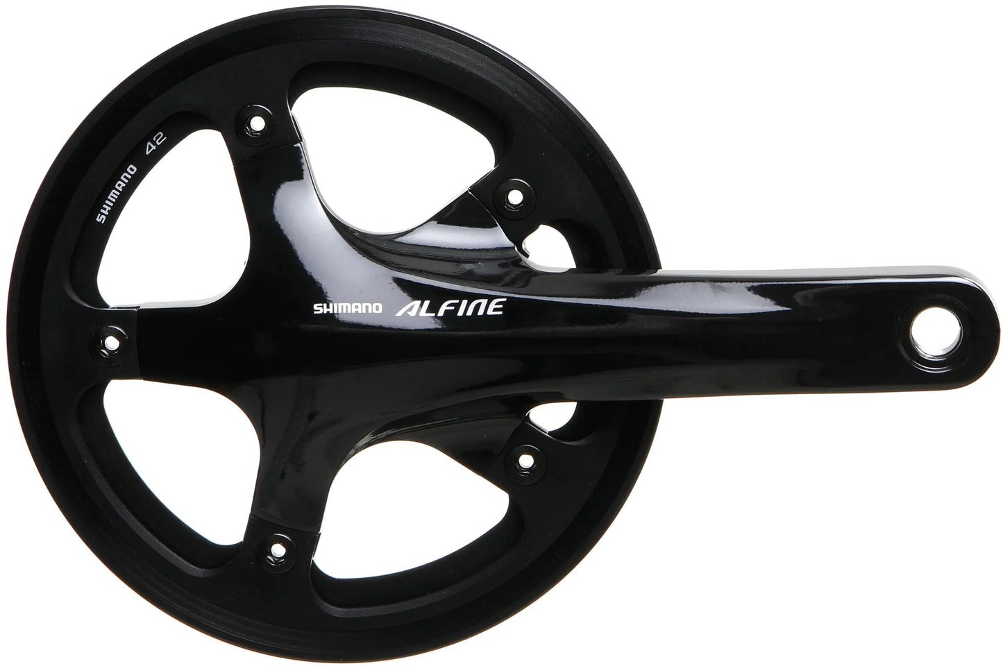 SHIMANO kettenradgarnitur alfine fc-s501 crankset shim.alfi.fcs501 42t.170mm ht2 1sp bl.