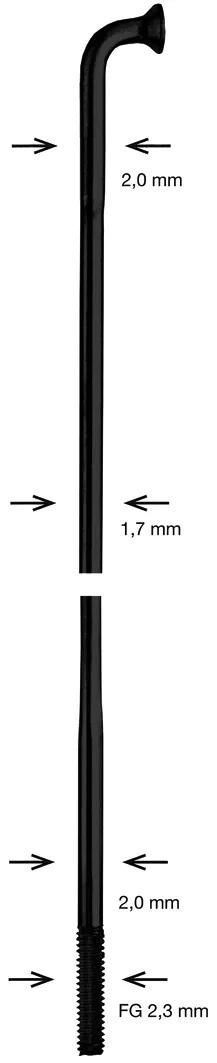 Alpina speiche spoke sst db 2x1,7x2mm 254mm b