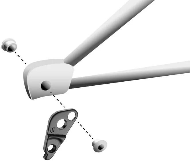 UNION schaltauge dropout gh-185 incl. screws