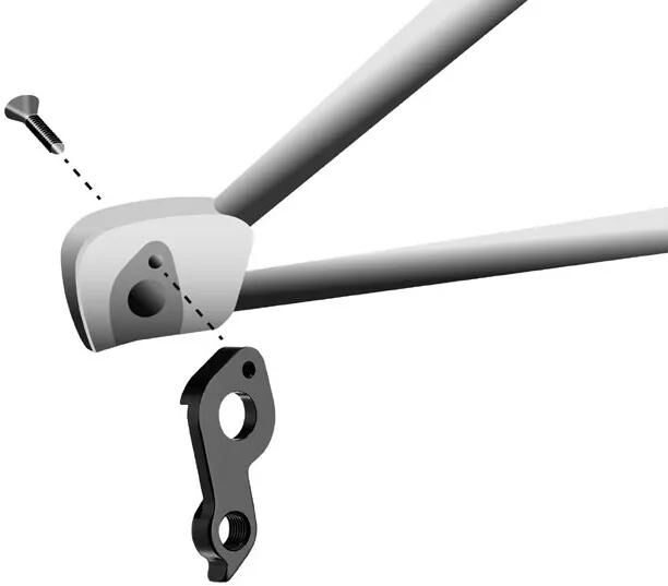 UNION schaltauge dropout hg-214 incl. screws