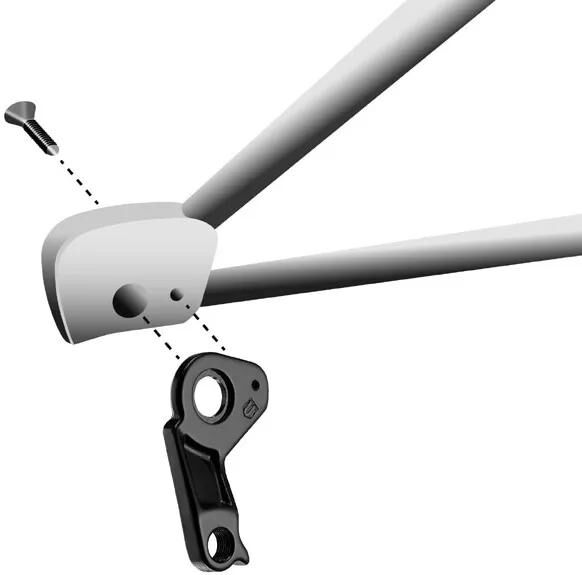 UNION schaltauge dropout hg-236 incl. screws