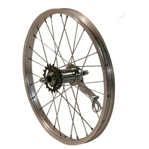 Achterwiel 20 x 1.75 aluminium met Favorit remnaaf - zilver