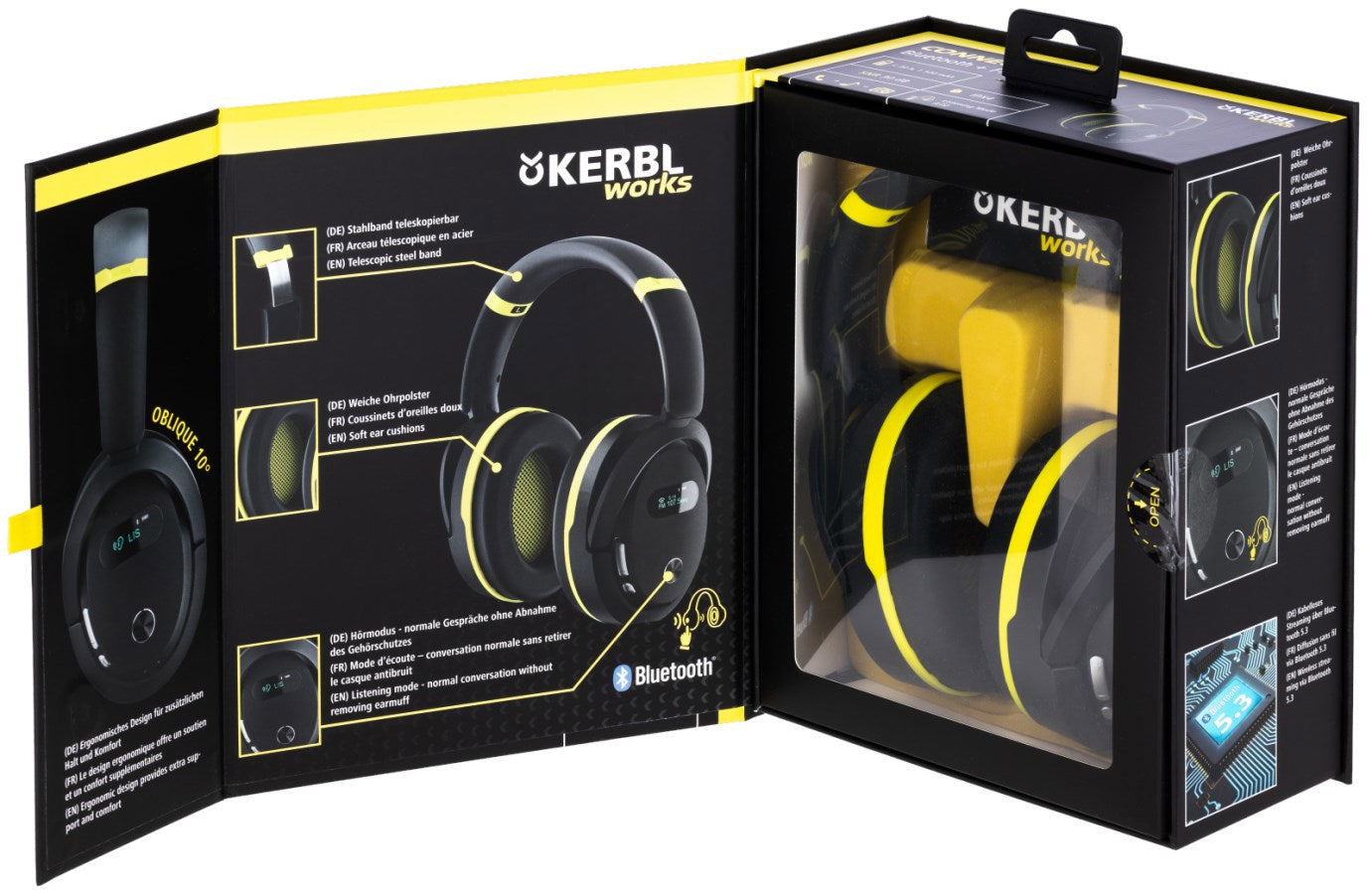 Kerbl Producten gehoorkap works protect met radio en bluetooth