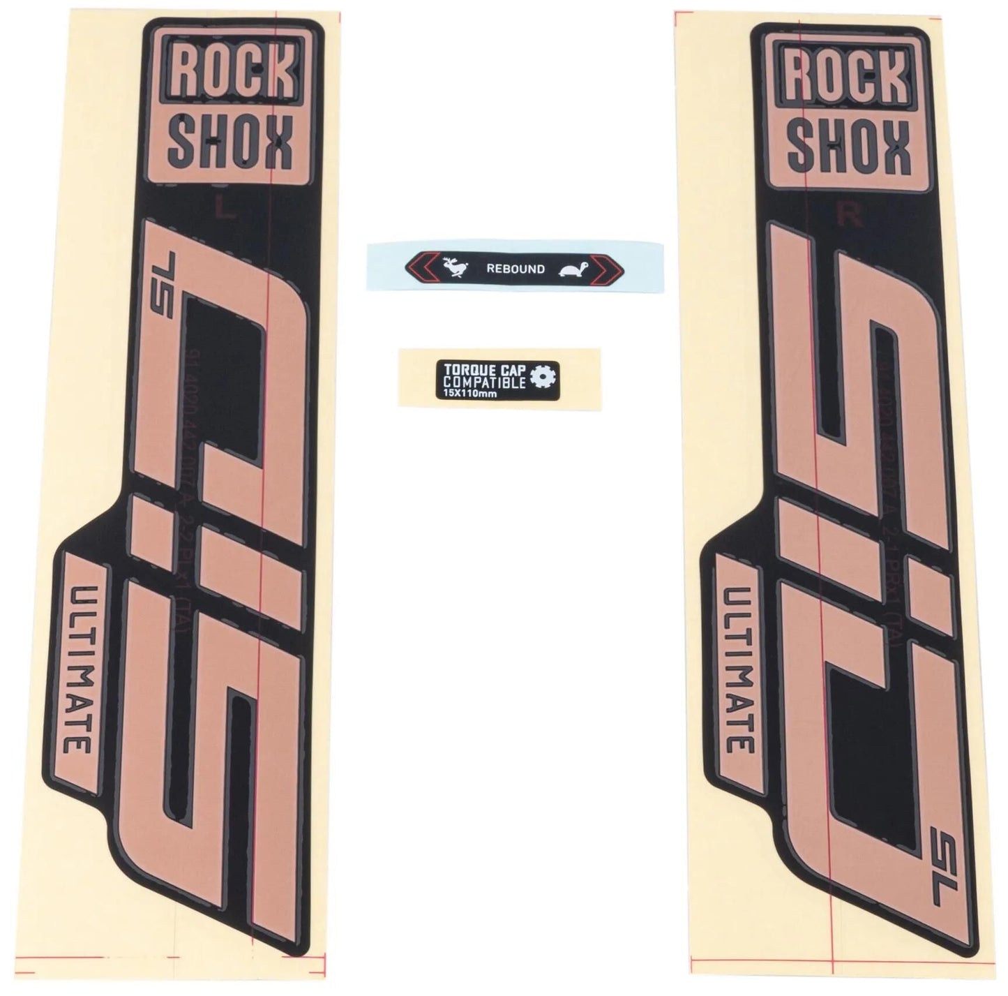 ROCKSHOX dekor set signatur series decal set rs sid sl ult. copper look