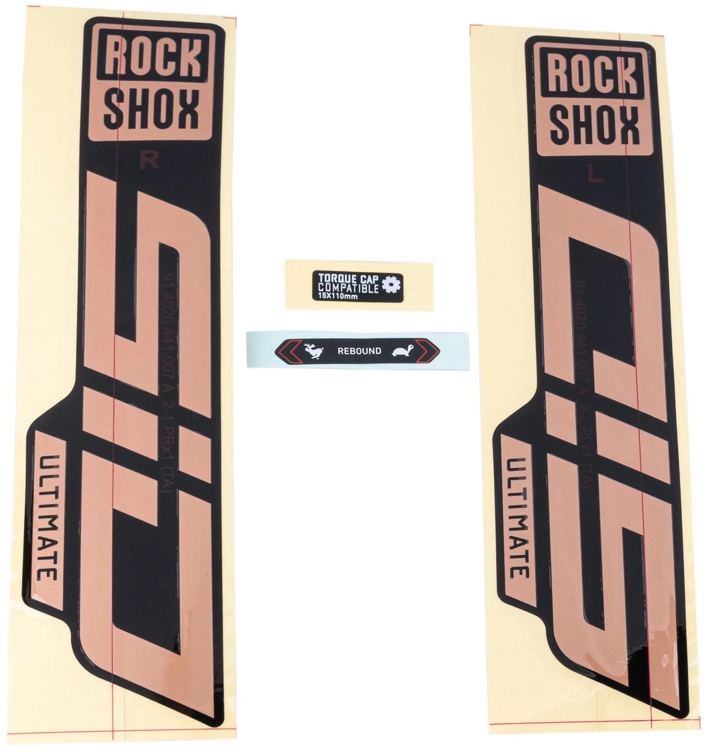ROCKSHOX dekor set signatur series decal set rs sid ult. copper look
