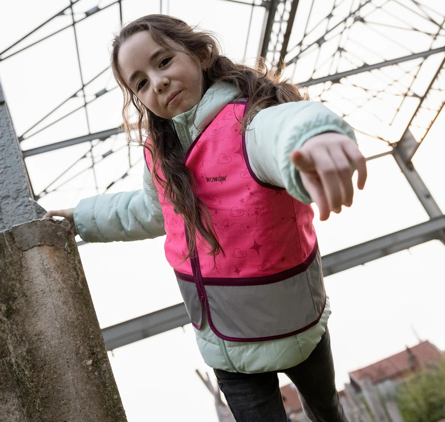 WOWOW kinderweste zippy jacket pink reflective children zippy pink gr. l
