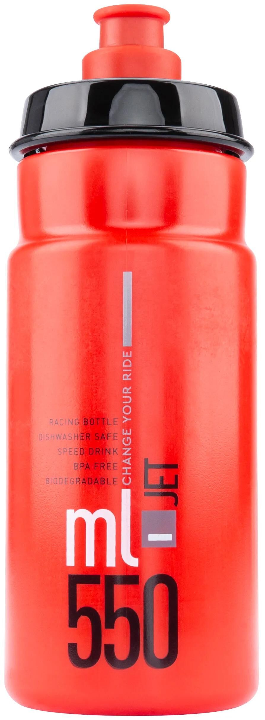 ELITE trinkflasche jet plus bottle jet plus 550ml red black