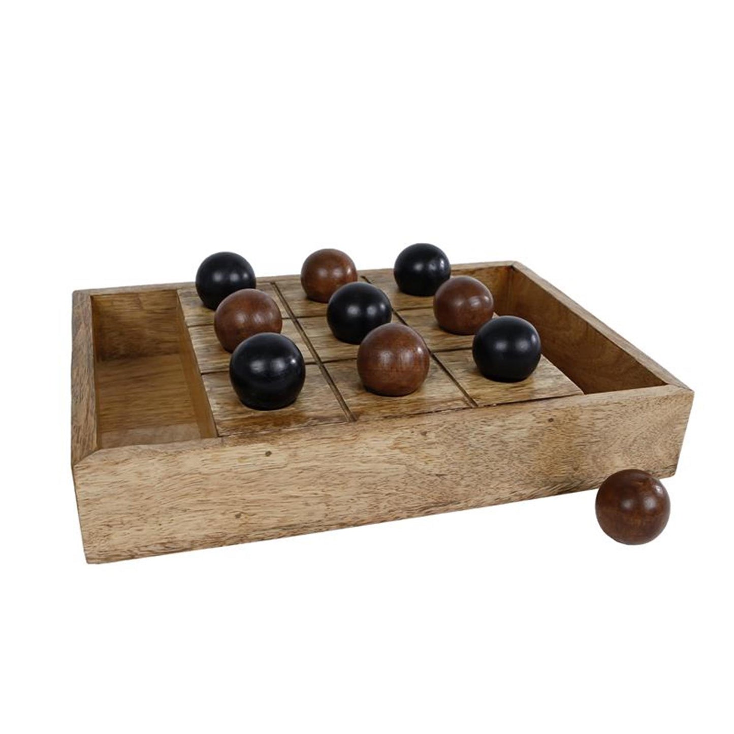 CosyDecor Spel tic tac toe hout 30x20x4,25cm
