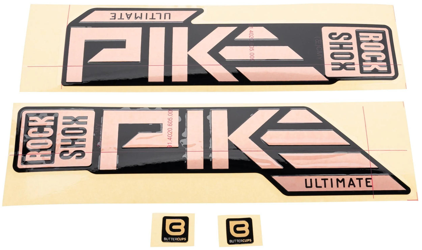 ROCKSHOX dekor set decal set rs copper foil pike ult 27 29 matt-copp.