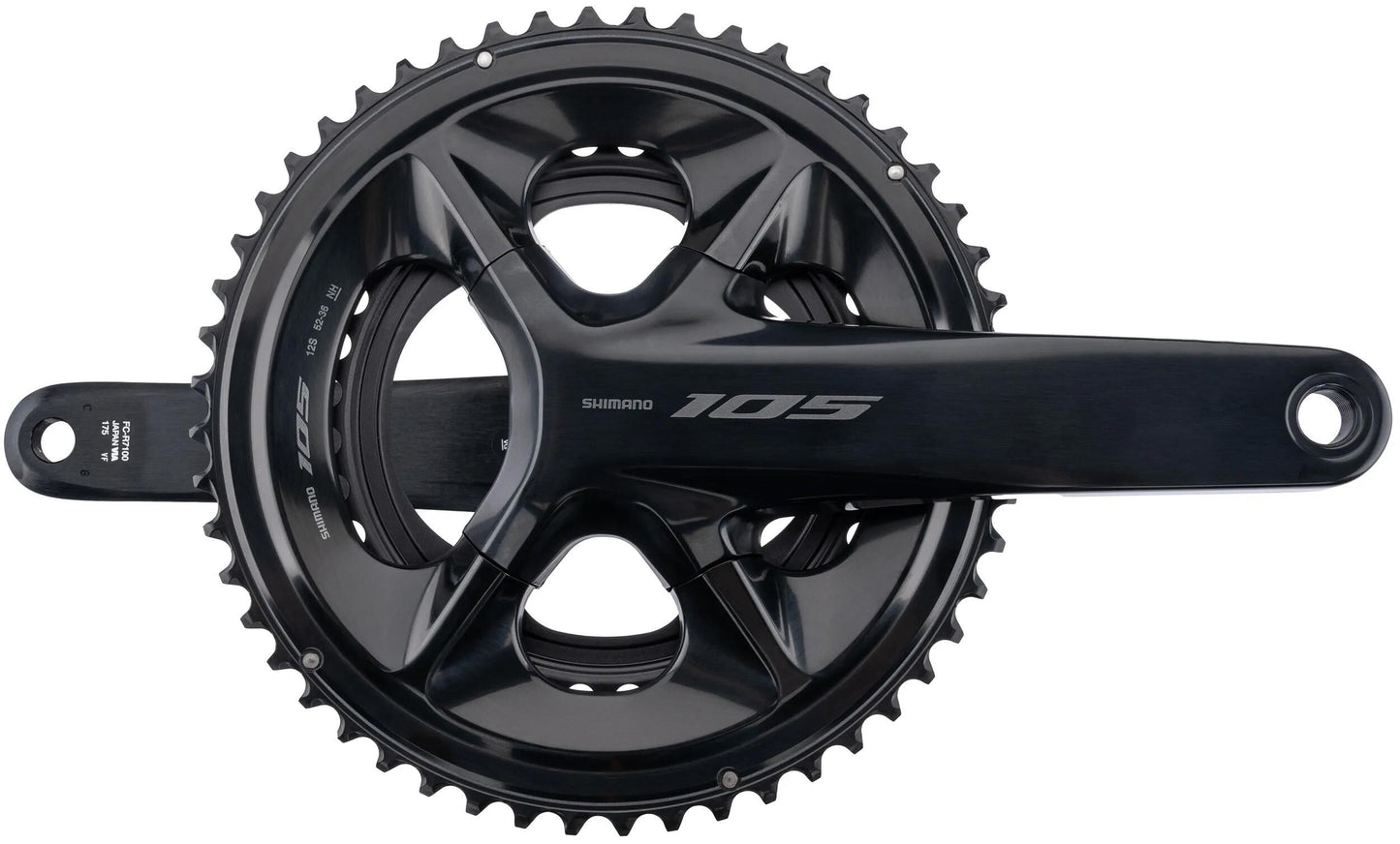 SHIMANO kettenradgarnitur 105 fc-r7100 shim.krg 105 fcr7100 52 36 175 black 12f ht2
