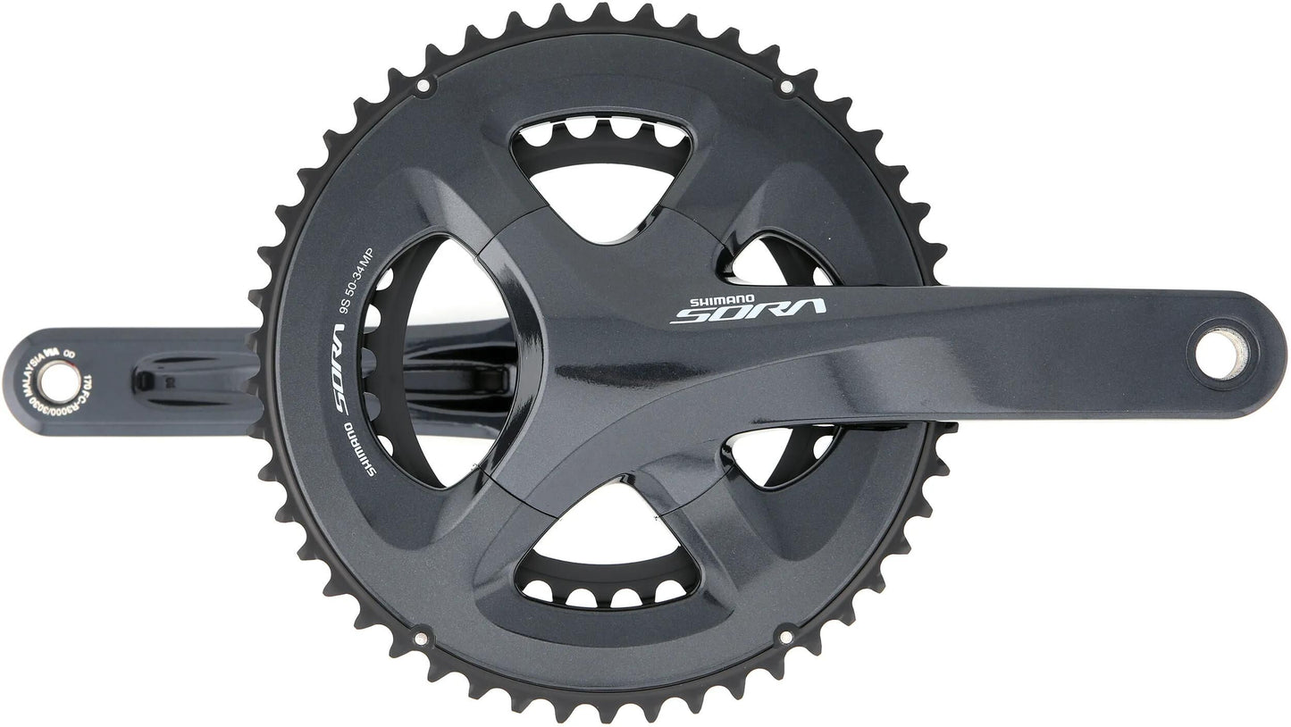 SHIMANO kettenradgarnitur sora fc-r3000 crankset shi.sora fcr3000 34 50t.170mm ht2 9sp bl.