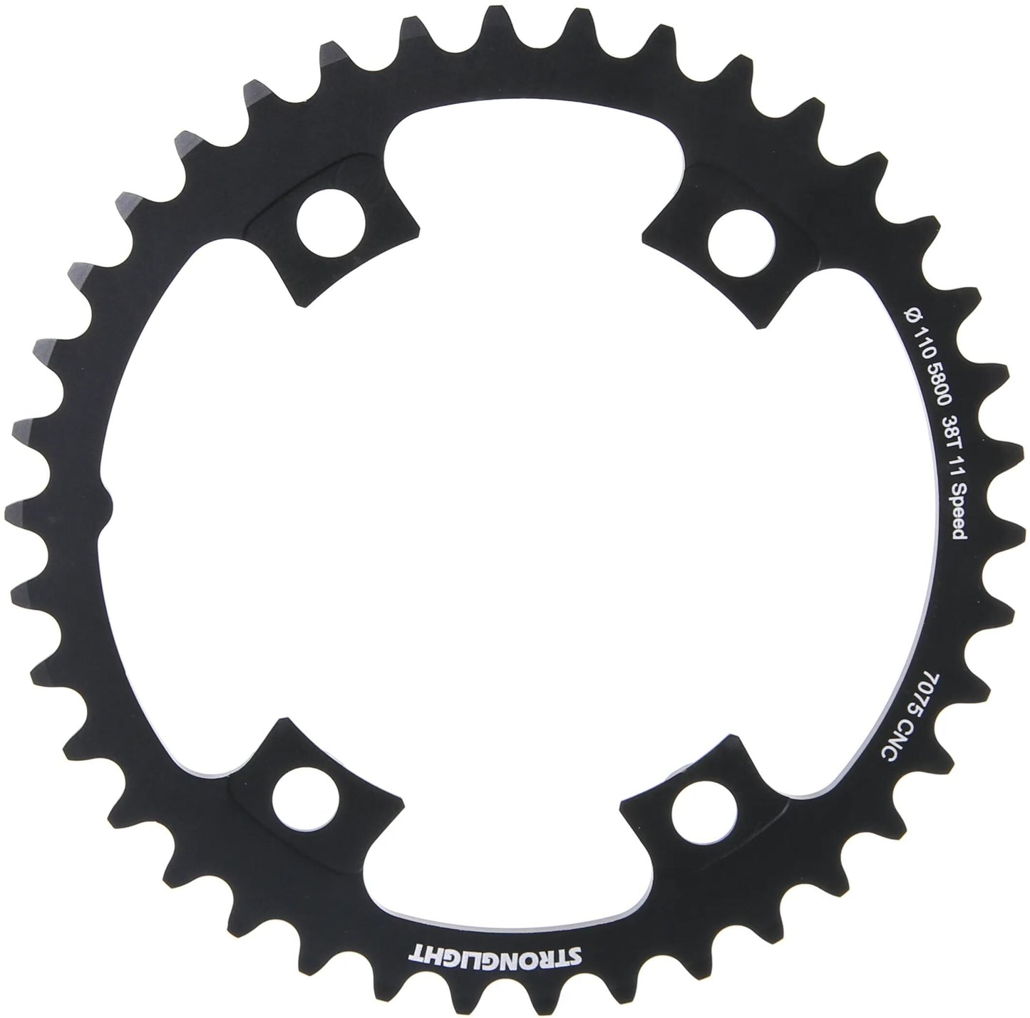 STRONGLIGHT kettenblatt chain ring strongl. 38t inner alu black