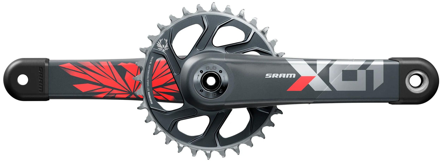 SRAM kettenradgarnitur x01 eagle crankset x01 eagle 32t 175mm oxy red
