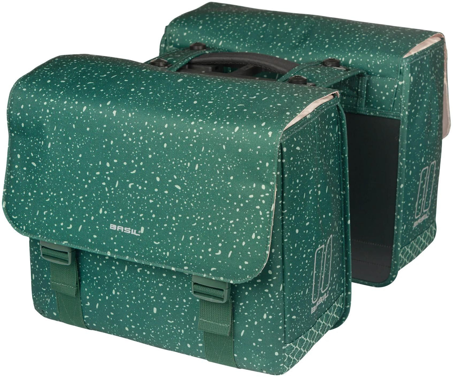 BASIL Dubbele fietstas flair mik 35 liter 15 x 35 x 31 cm (2x) - groen