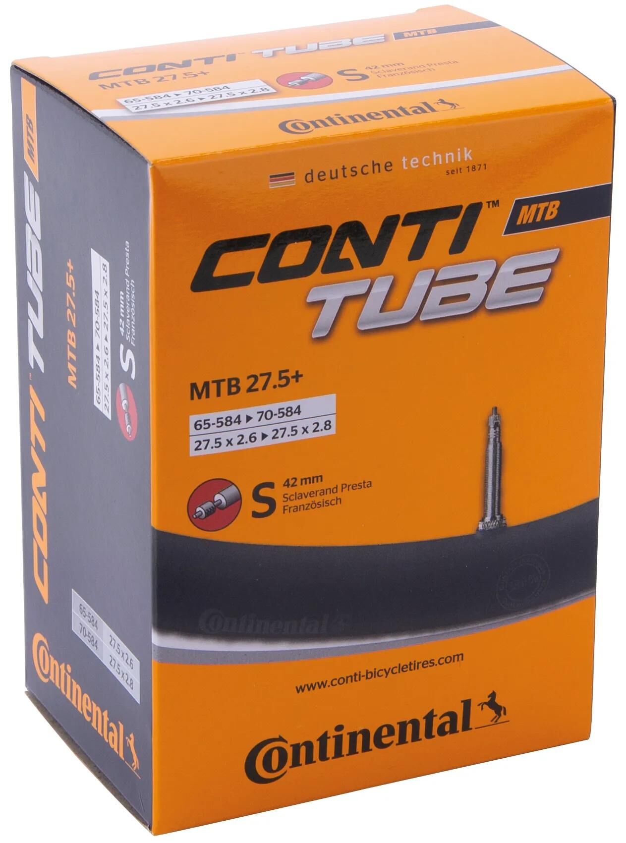 Continental schlauch mtb 27,5 b+ conti tube mtb 27.5 65 70-584 s42