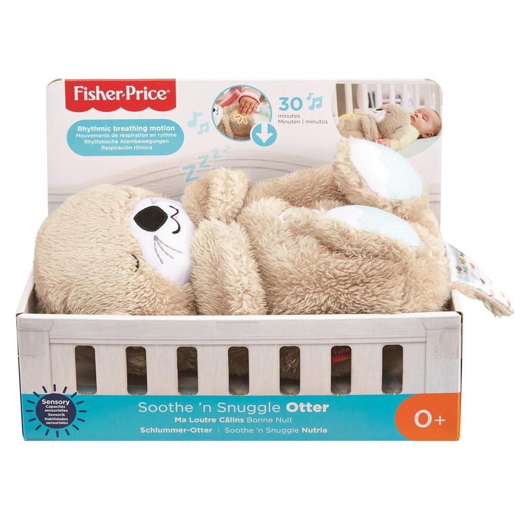 Fisher-Price bedtijd otter 30 cm - baby speelgoed - 0 tot 6 maanden - knuffel