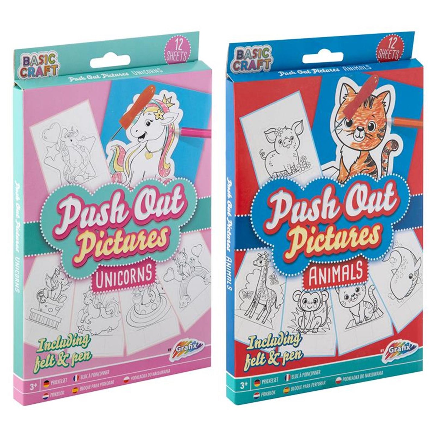 Grafix Prikblok dieren, 12dlg.