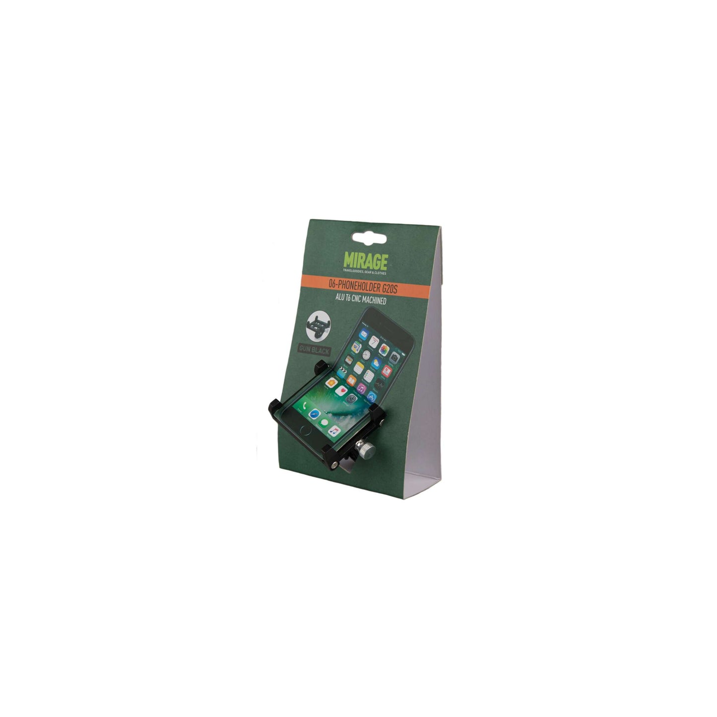 Telefoonhouder Mirage G20 aluminium - zwart