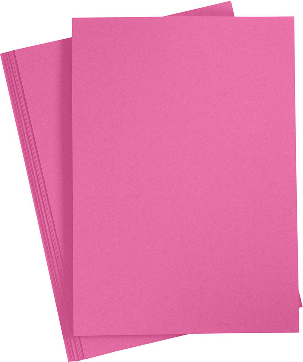 Creativ Company Gekleurd karton roze a4, 20 vel