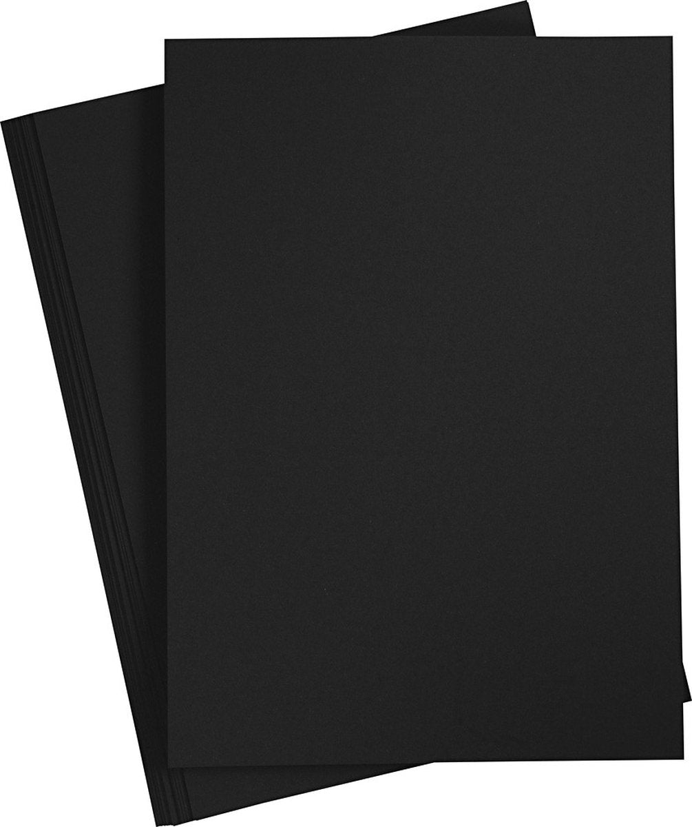 Creativ Company Gekleurd karton koolzwart, a4, 20 vel