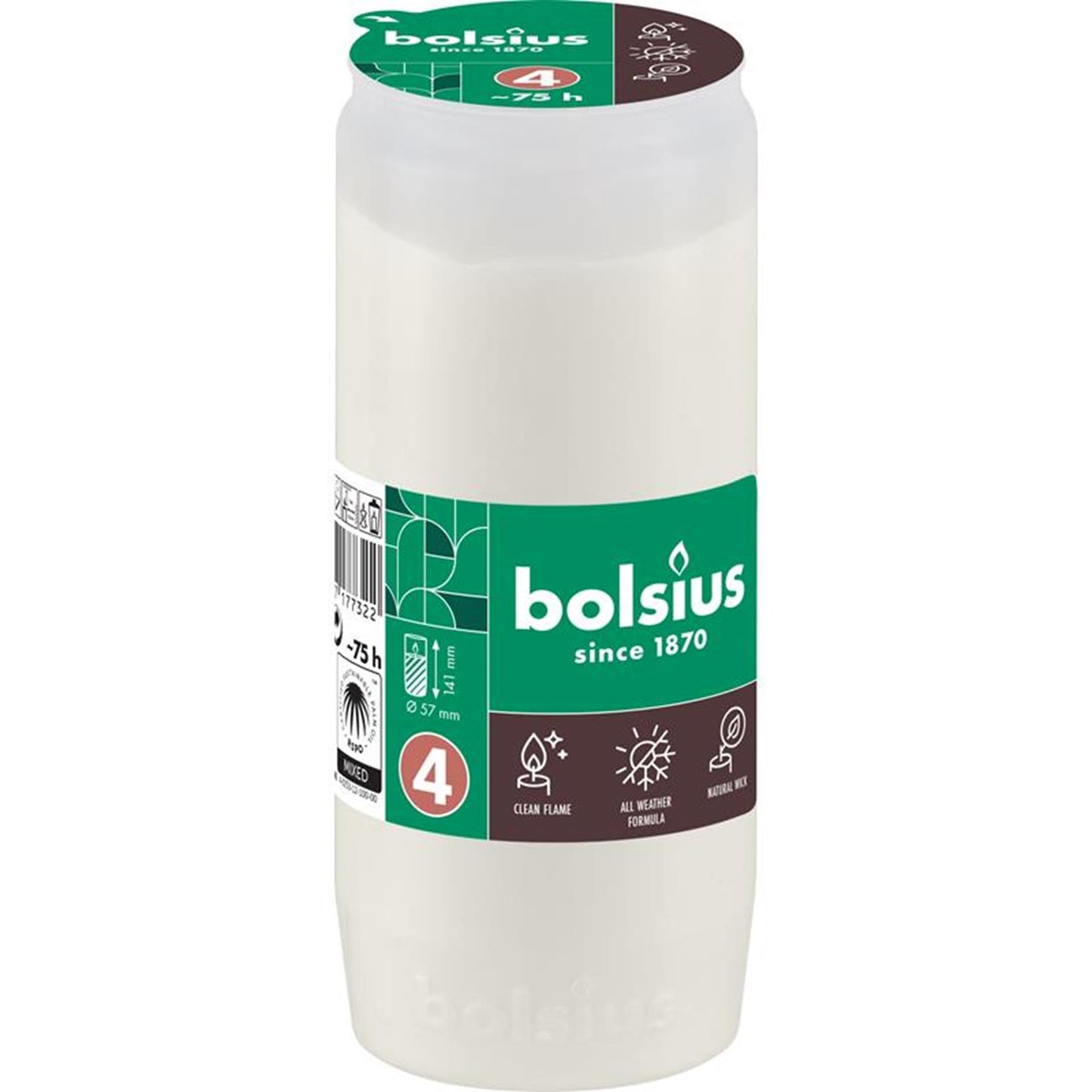 Bolsius graflicht compo nr.4 wit