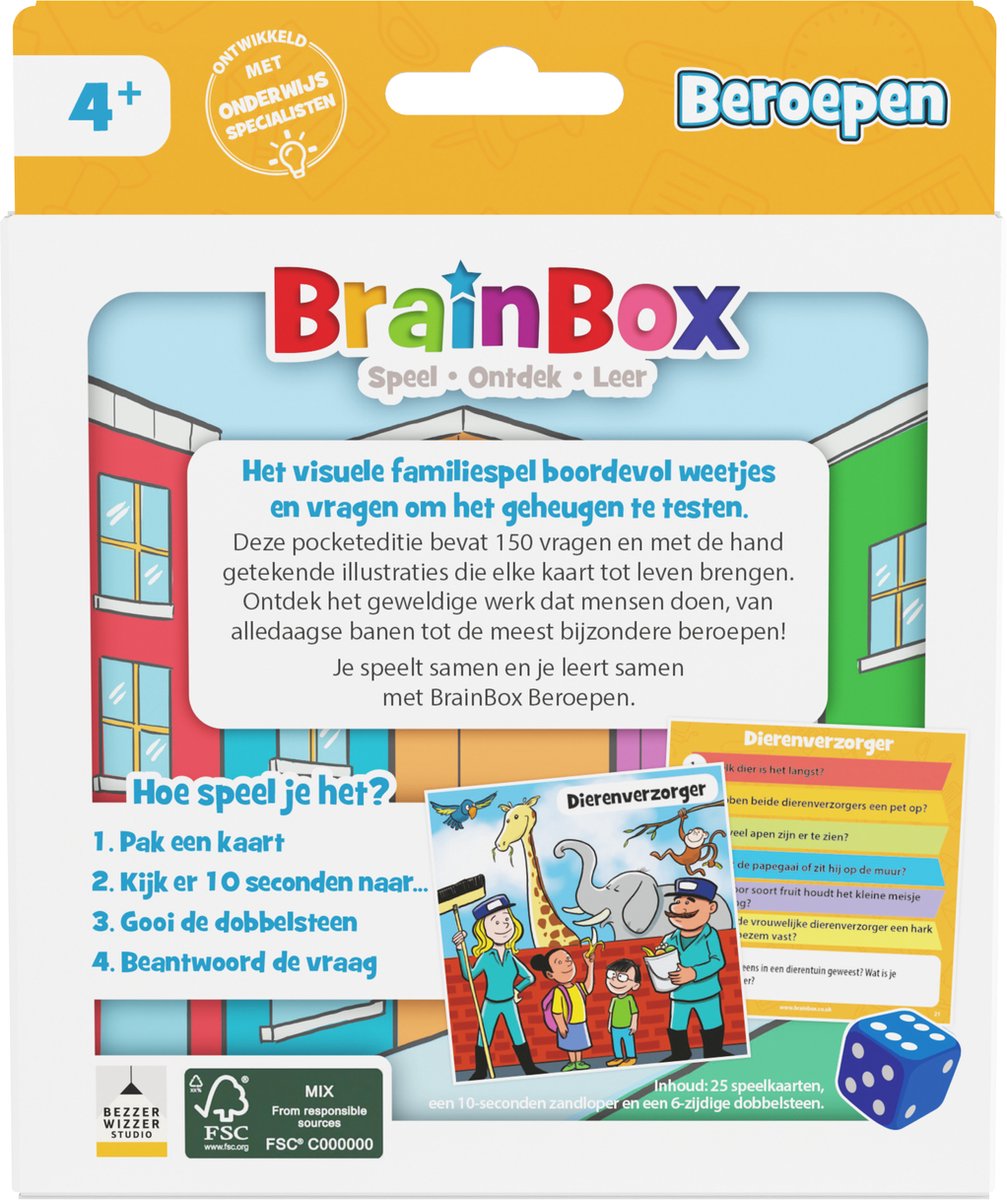 Bezzerwizzer Brainbox pocket beroepen - nederlands kaartspel