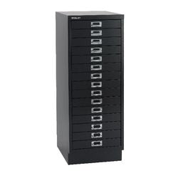 Meerladenkast Bisley 15 laden metaal zwart 279x940mm