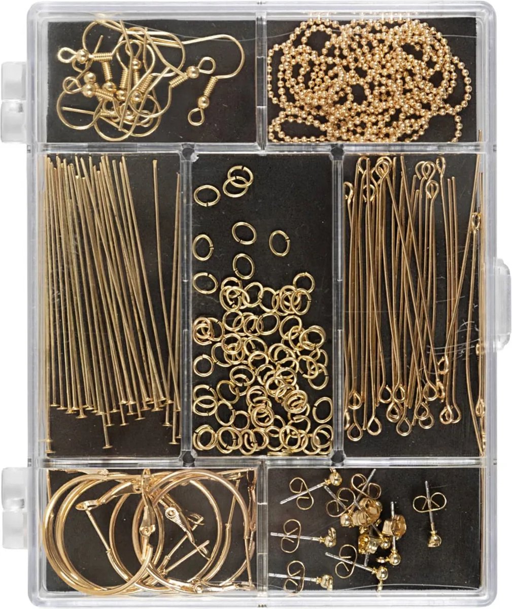 Creativ Company sieraden startset goud - complete knutselset voor sieraden maken.