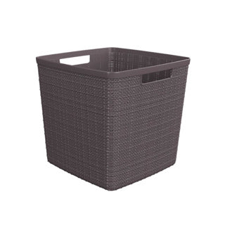 Curver jute mandje cube 17l donkergrijs